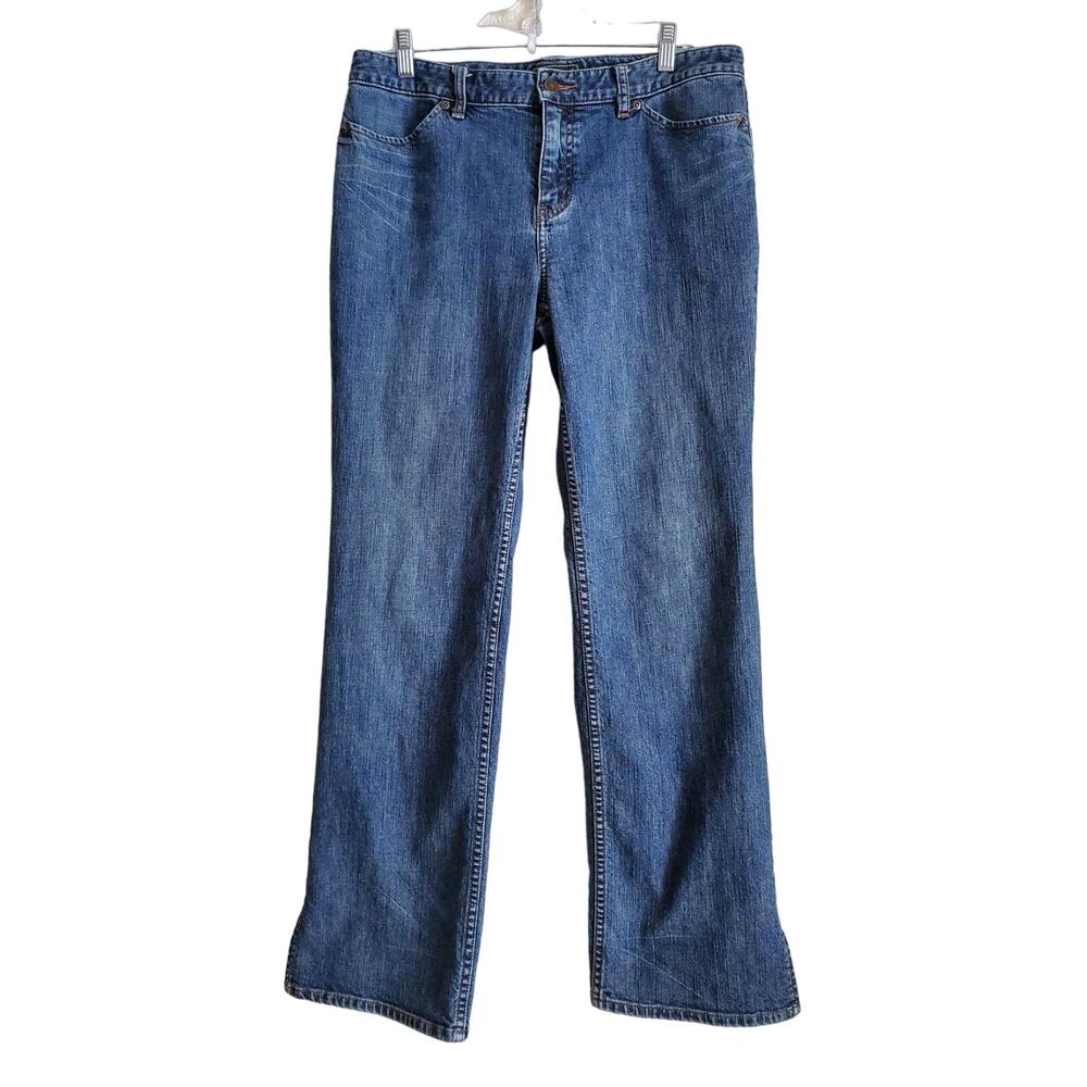 EDDIE BAUER Women's Size 12 Stretch Boot Cut Jean 33 x 30 Medium Blue